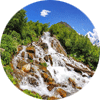 Домбай Чучхурский водопад фото