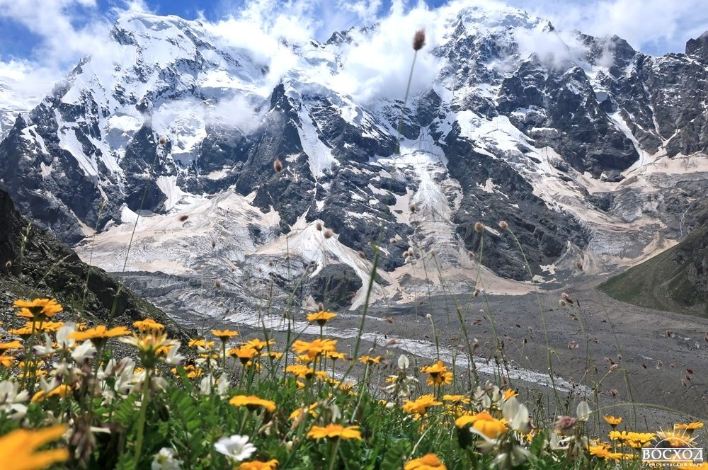 Безенги альпийские луга Мижирги ледник