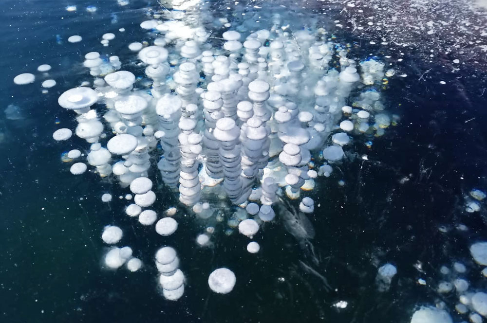Байкал фото пузырьки льда Байкал