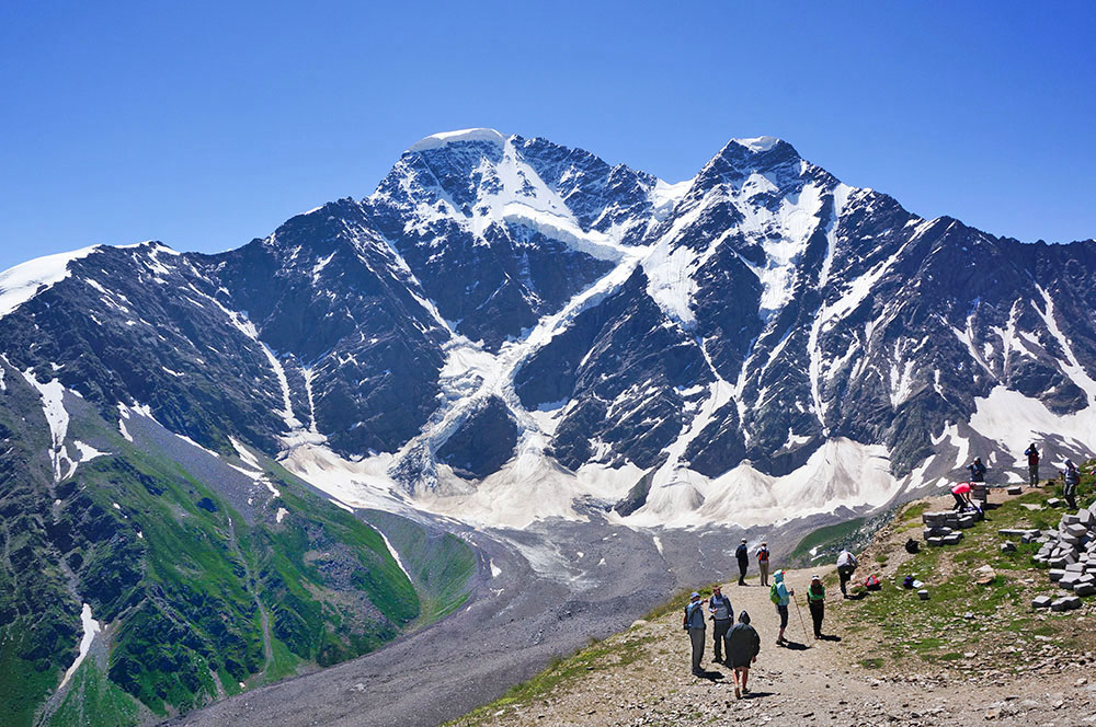 Приэльбрусье ледник Семерка фотография лето