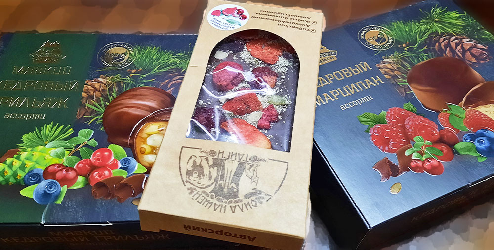Байкалькие сувениры Кедровый грильяж конфеты