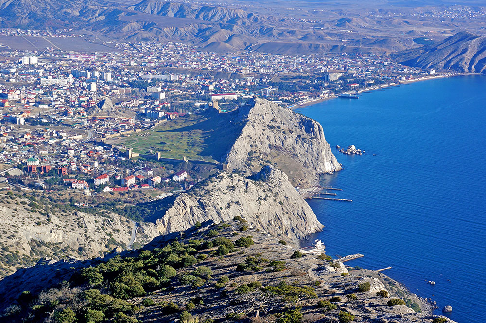 Крым Судак крепость море с высоты