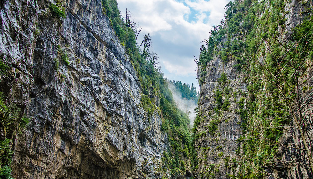 Абхазия Рицинский нацпарк Юпшарский каньон