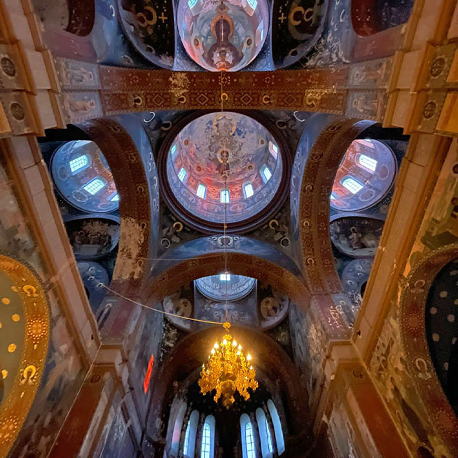 Новоафонский монастырь внутри росписи