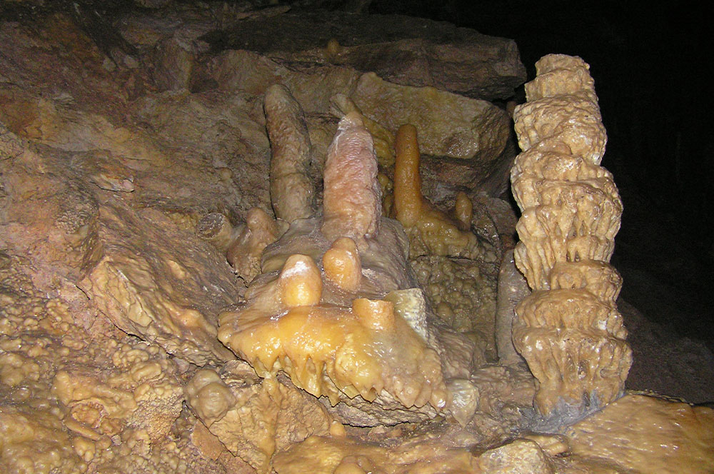 Новоафонская пещера сталагмиты фото