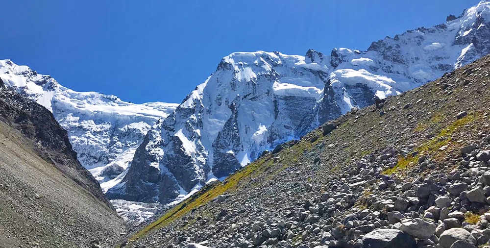 Снежная Северная стена Безенги Северная стена поход сентябрь