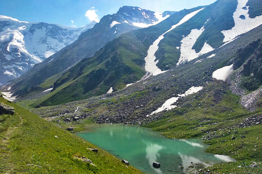 Красивый цвет воды! Безенги озеро Баран-кош треккинг лето