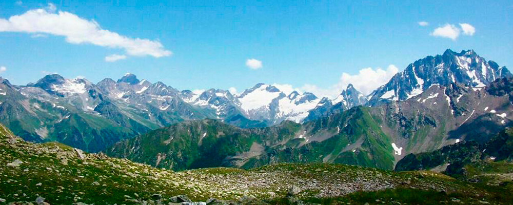 Кавказ Архыз снежные вершины