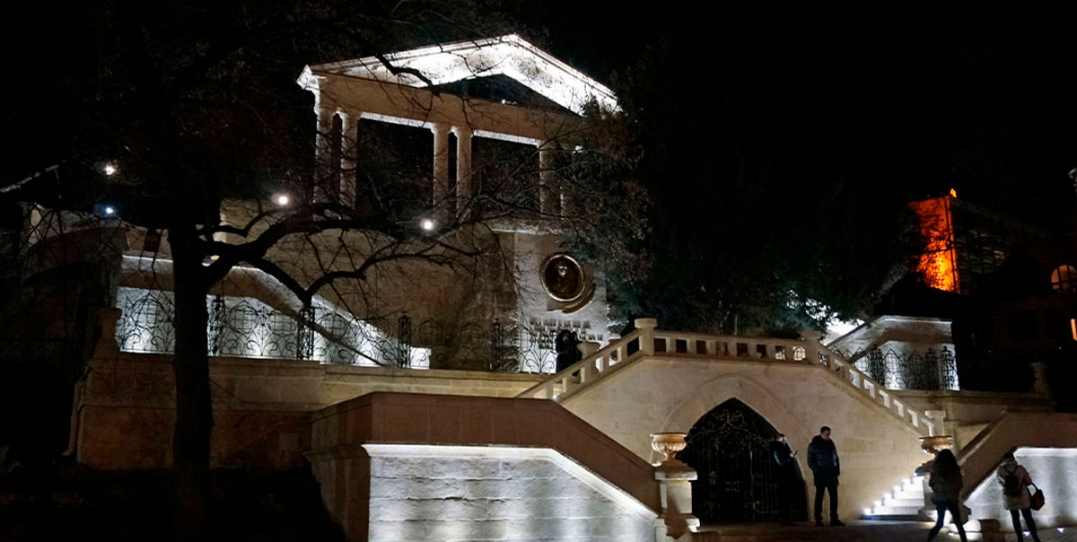 Кисловодск Лермонтовская площадка подсветка