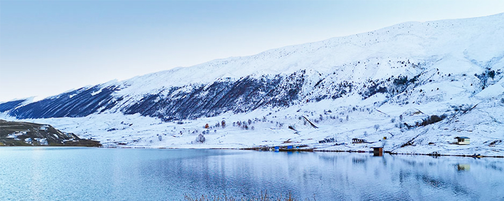 Дагестан горное озеро зима