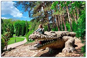 Крокодил в парке Кисловодска снимок