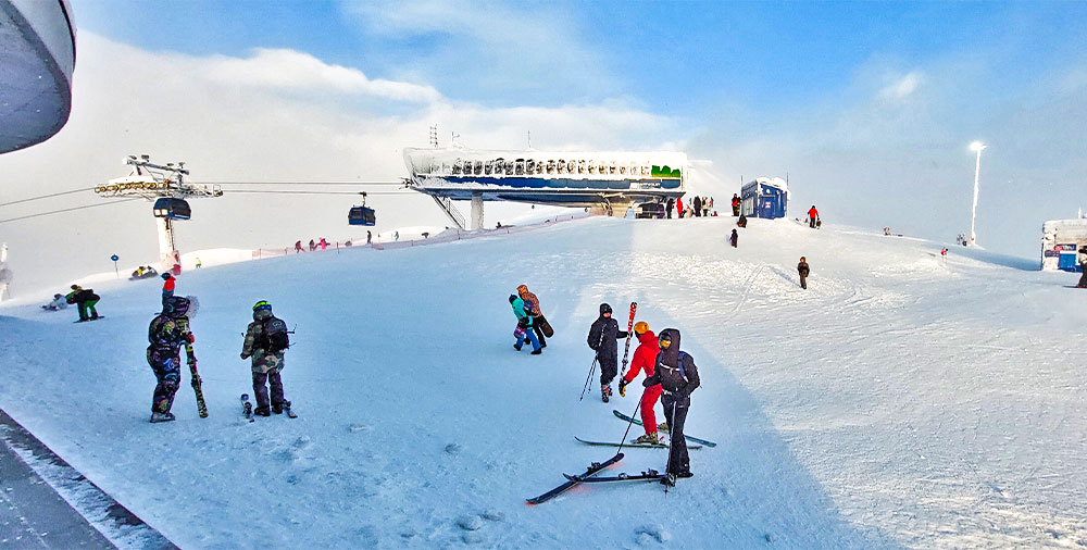 Кировск катание зима