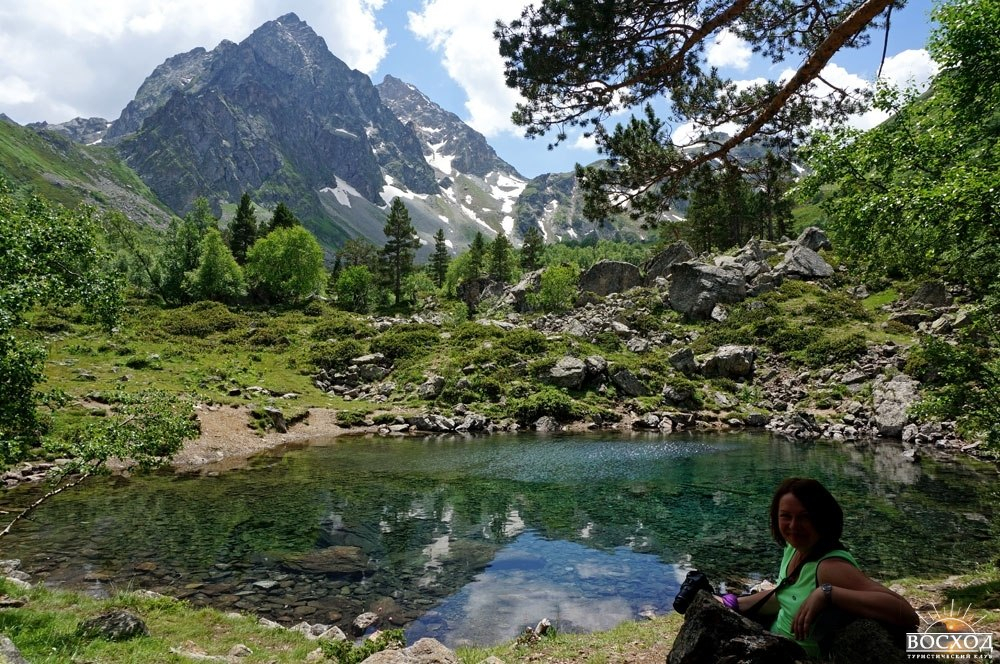 Архыз озеро Орленок и гора Кара-Джаш