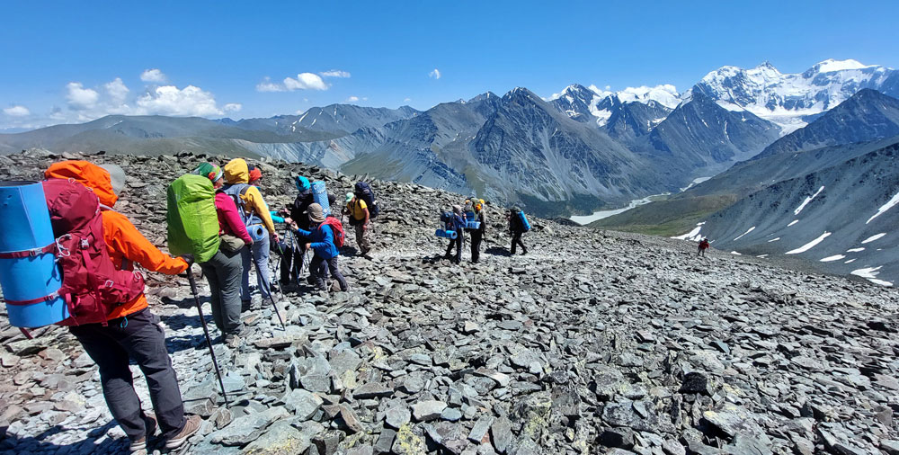 Спуск с перевала Алтай перевал Кара-Тюрек спуск