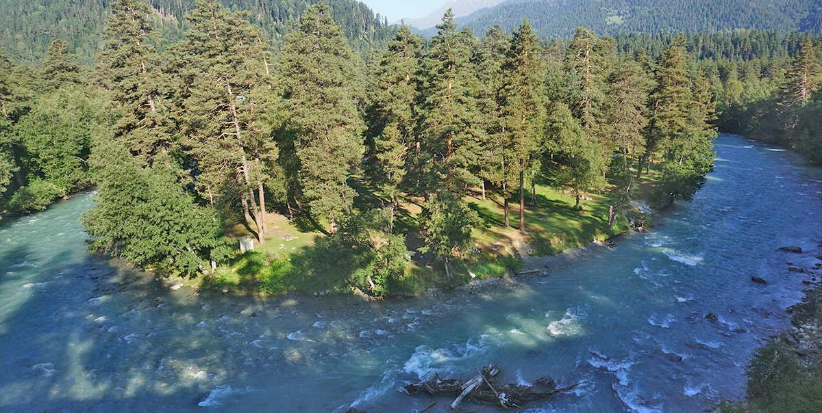 Река Псыш изгиб поворот