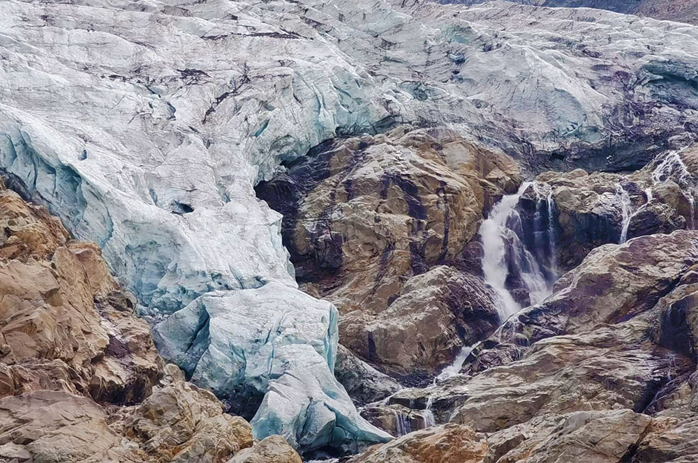 Осетия Дигория ледник Тана лёд