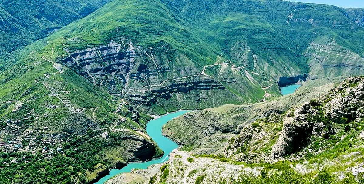 Дагестан Сулакский каньон лето серпантин