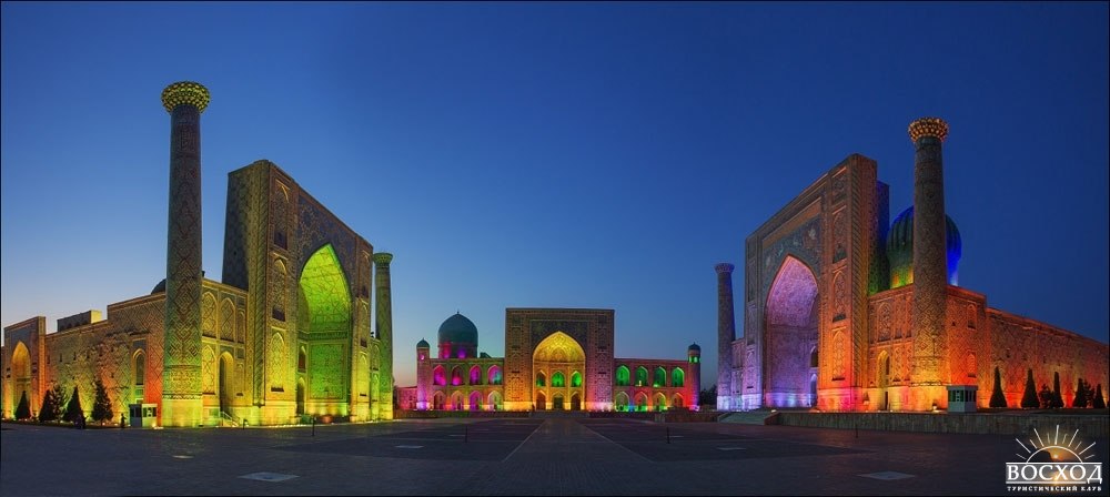 Ночной Самарканд Узбекистан