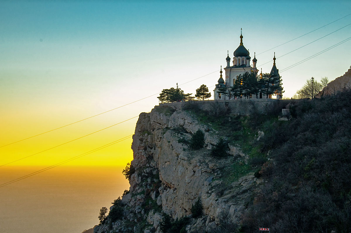 Крым Форосская церковь закат